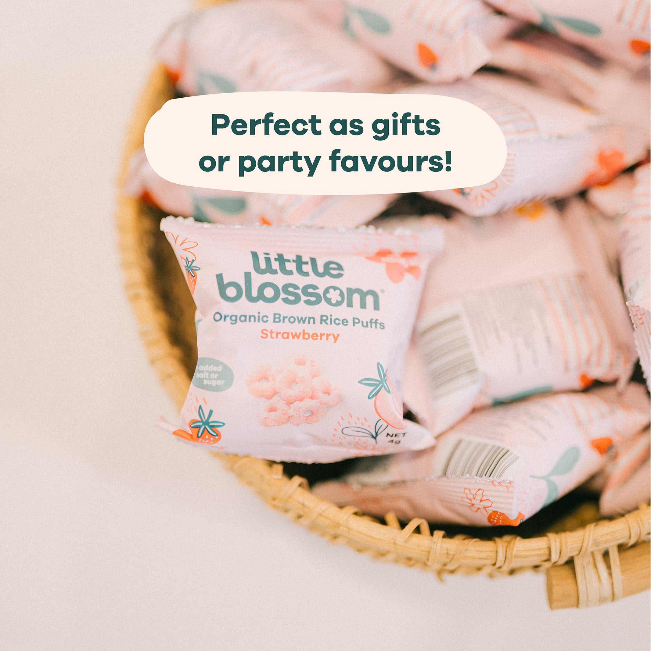 Little Blossom Mini Organic Strawberry Puffs (Bundle of 10 packs)